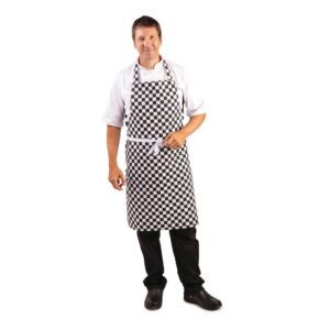 Whites Bib Apron Black and White Check