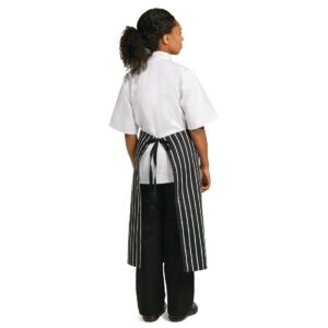 Whites Butchers  Waist Apron Black and White Stripe