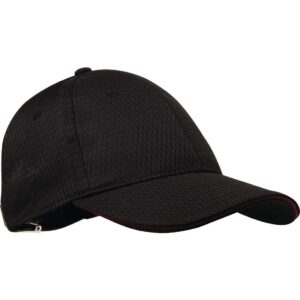 Chef Works Cool Vent Baseball Cap Black with Merlot