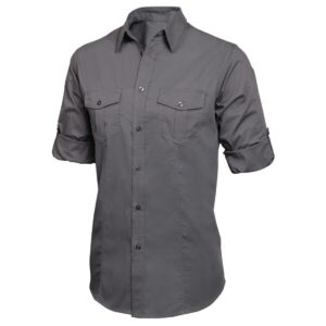 Chef Works Mens Pilot Shirt Grey XL