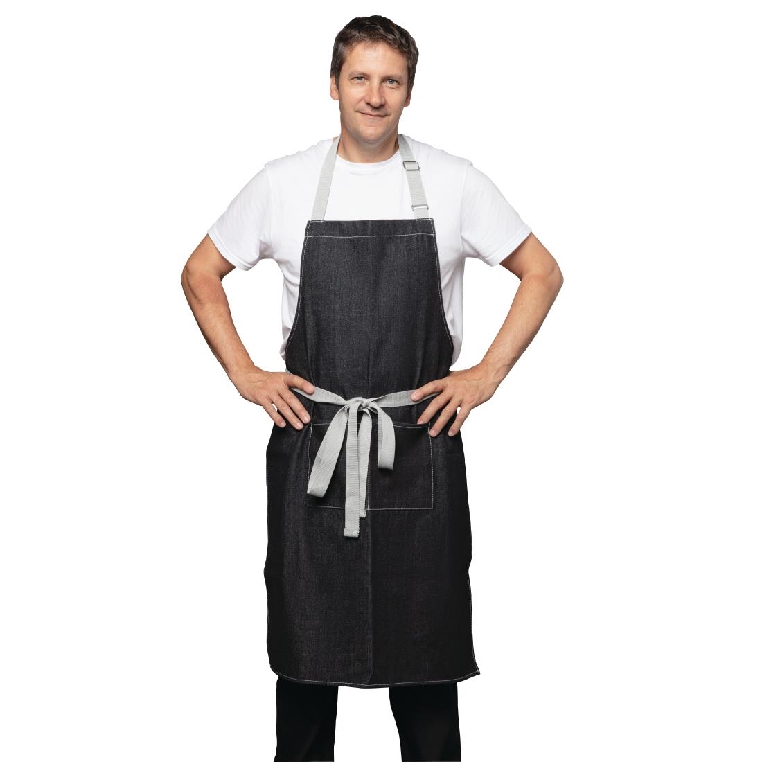Southside Bib Apron Denim Black - Image 6