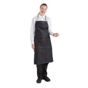 Southside Bib Apron Denim Black