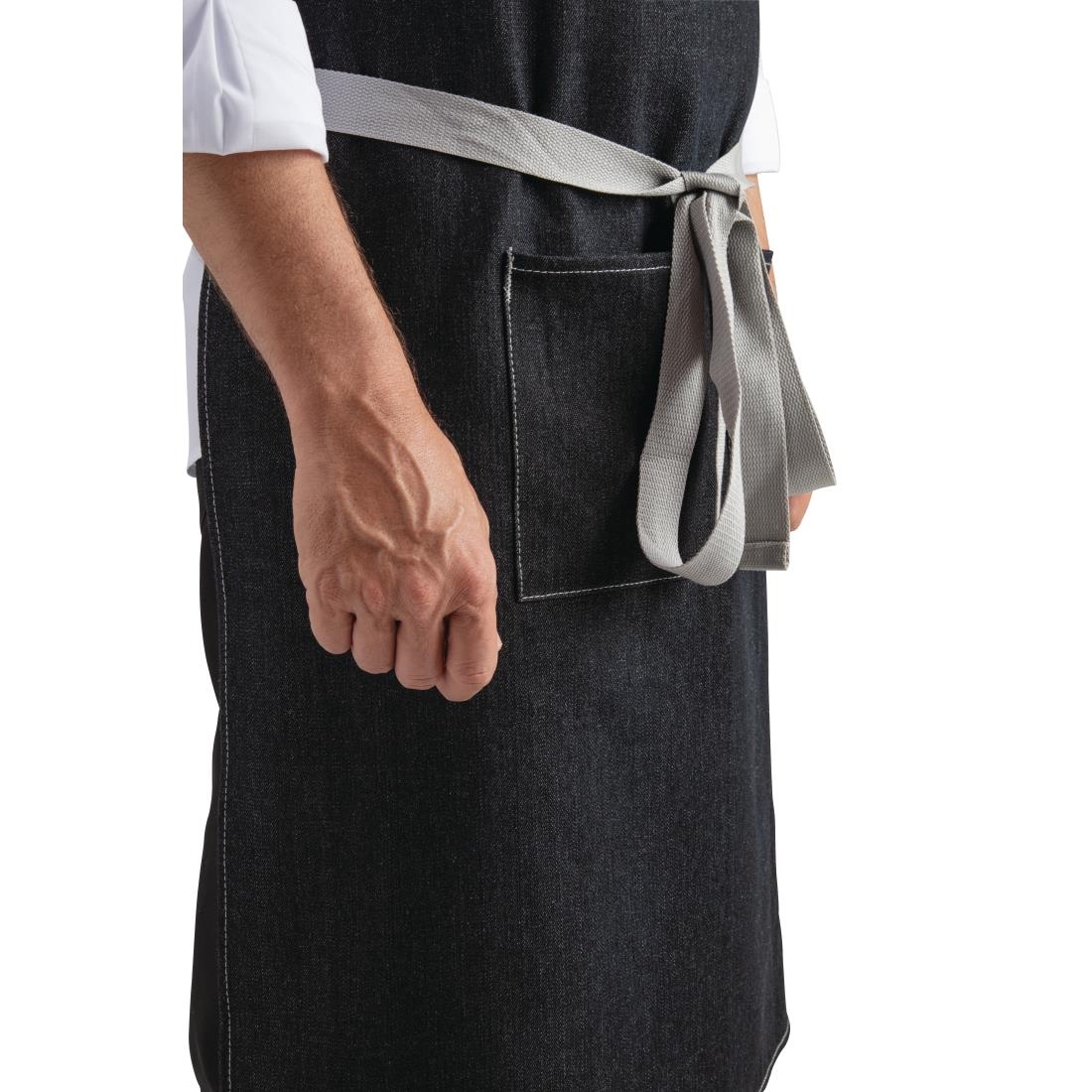 Southside Bib Apron Denim Black - Image 4