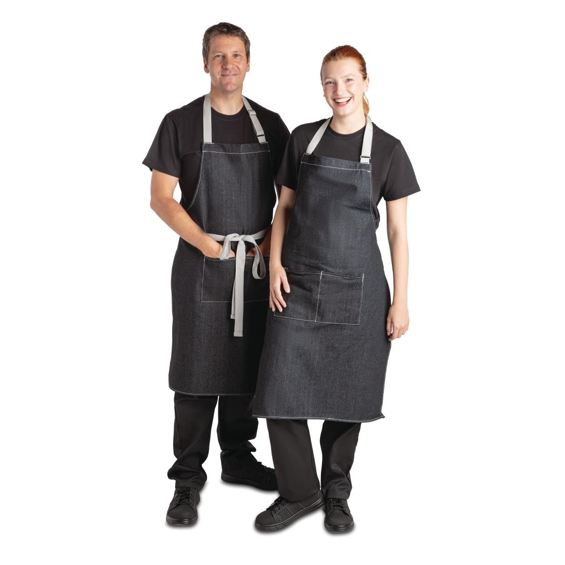 Southside Bib Apron Denim Black - Image 5