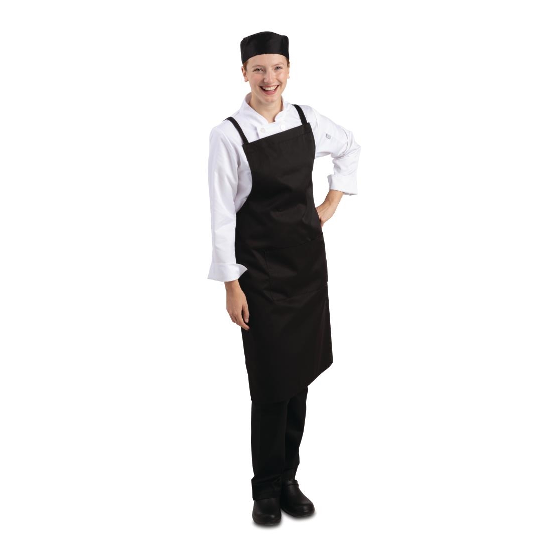 Southside X-Cross Back Bib Apron Black - Image 6