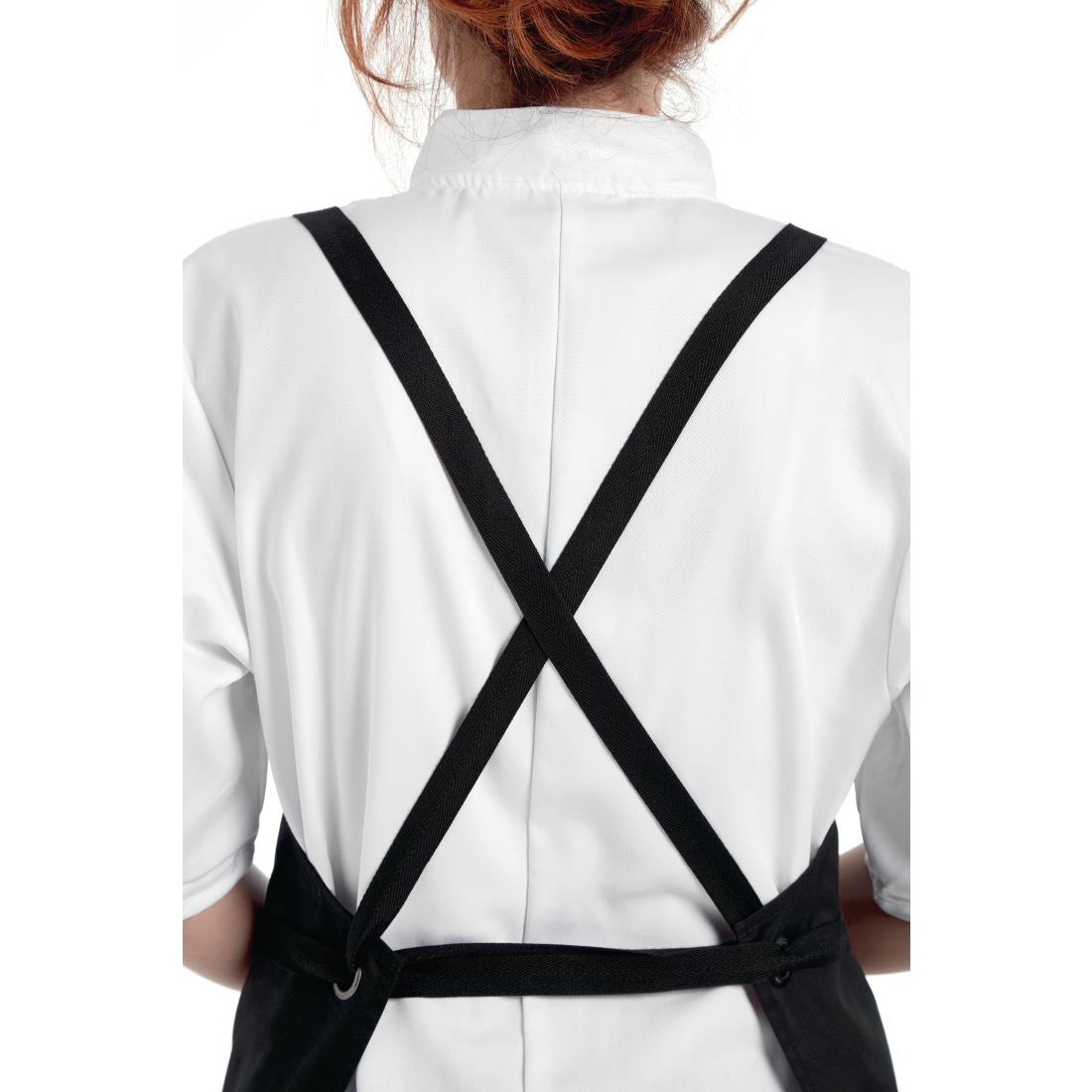 Southside X-Cross Back Bib Apron Black - Image 2