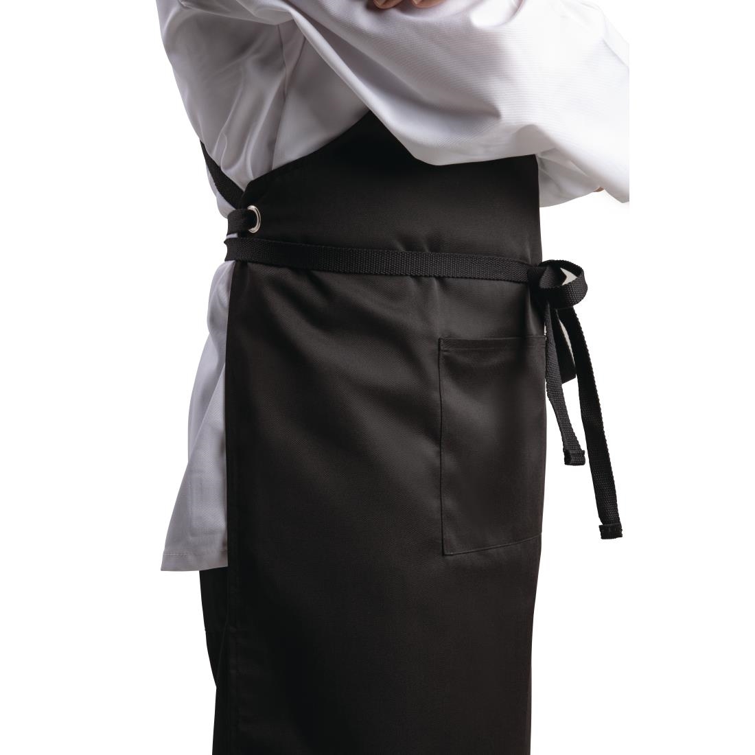Southside X-Cross Back Bib Apron Black - Image 4