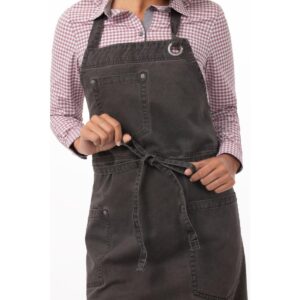 Chef Works Urban Dorset Bib Apron Pewter