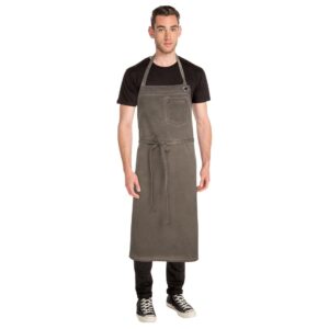 Chef Works Urban Dorset Antique Wide Chefs Bib Apron Earth Brown