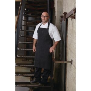 Chef Works Urban Rockford Canvas Wide Bib Apron Steel Grey