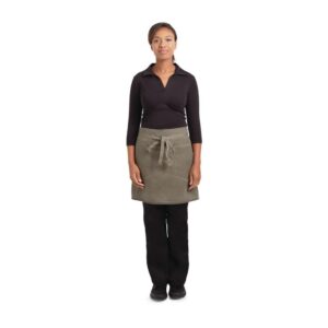 Chef Works Urban Dorset Antique Half Bistro Apron Earth Brown