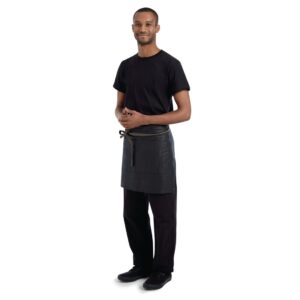 Chef Works Urban Wet Look Boulder Half Bistro Apron Black and Brown