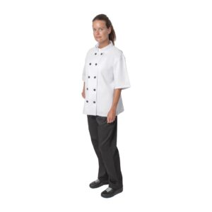 Nisbets Essentials Short Sleeve Chefs Jacket White(Pack of 2)