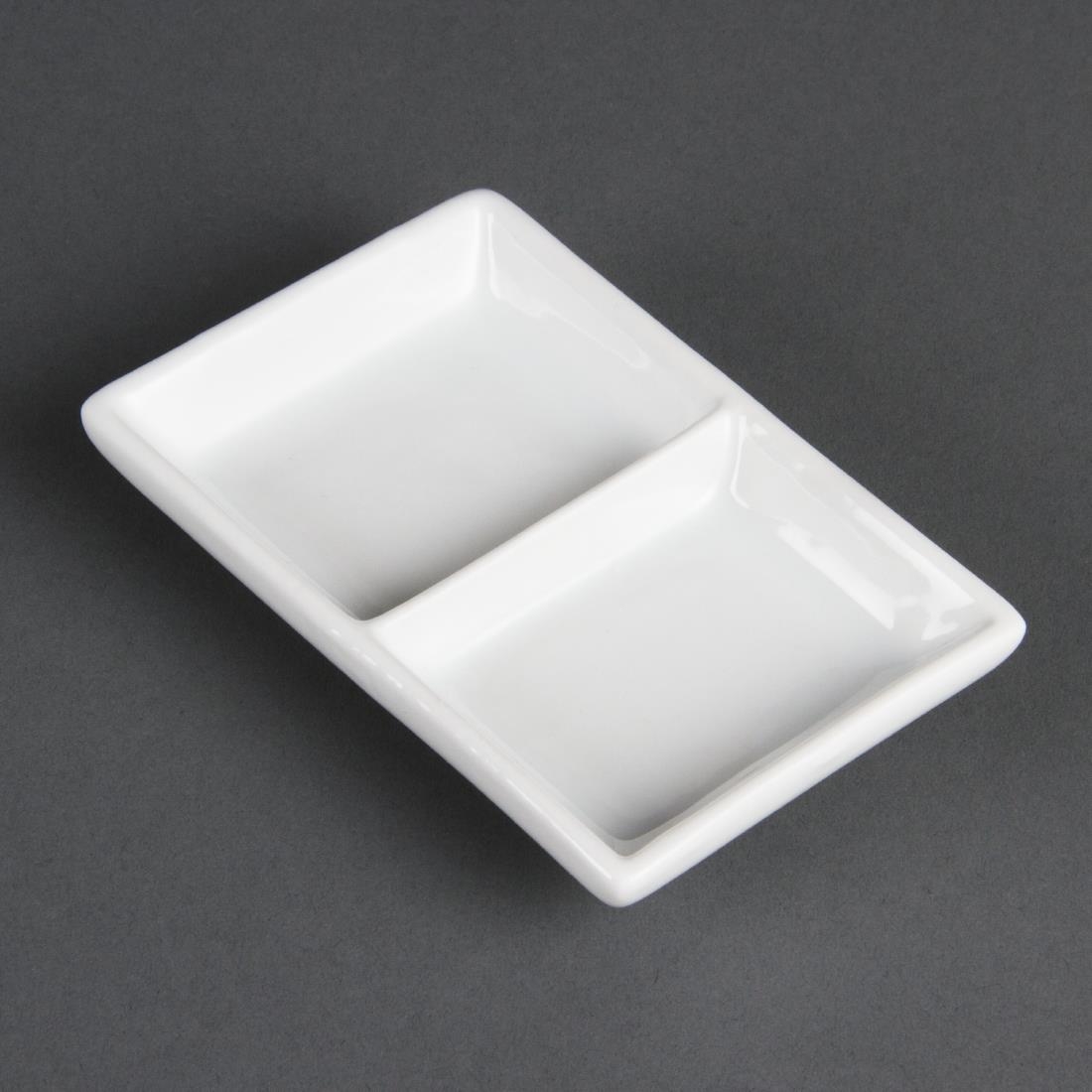 Olympia Whiteware 2 Section Dishes (Pack of 12) - Image 3