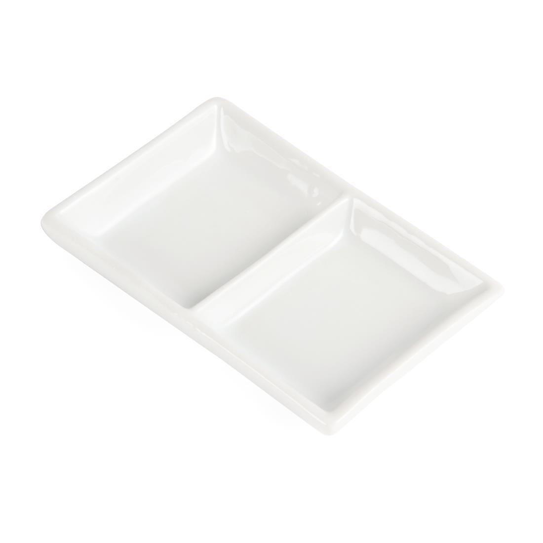 Olympia Whiteware 2 Section Dishes (Pack of 12) - Image 2