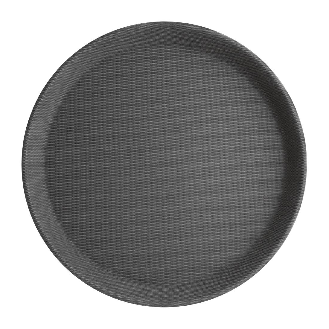 Olympia Kristallon Polypropylene Round Non-Slip Tray Black 280mm - Image 8