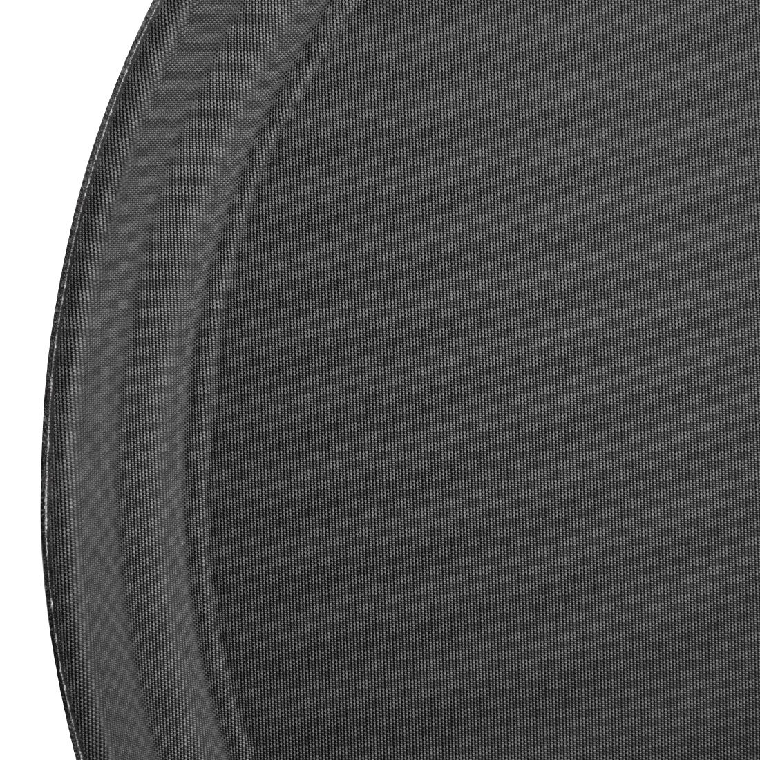 Olympia Kristallon Polypropylene Round Non-Slip Tray Black 280mm - Image 2