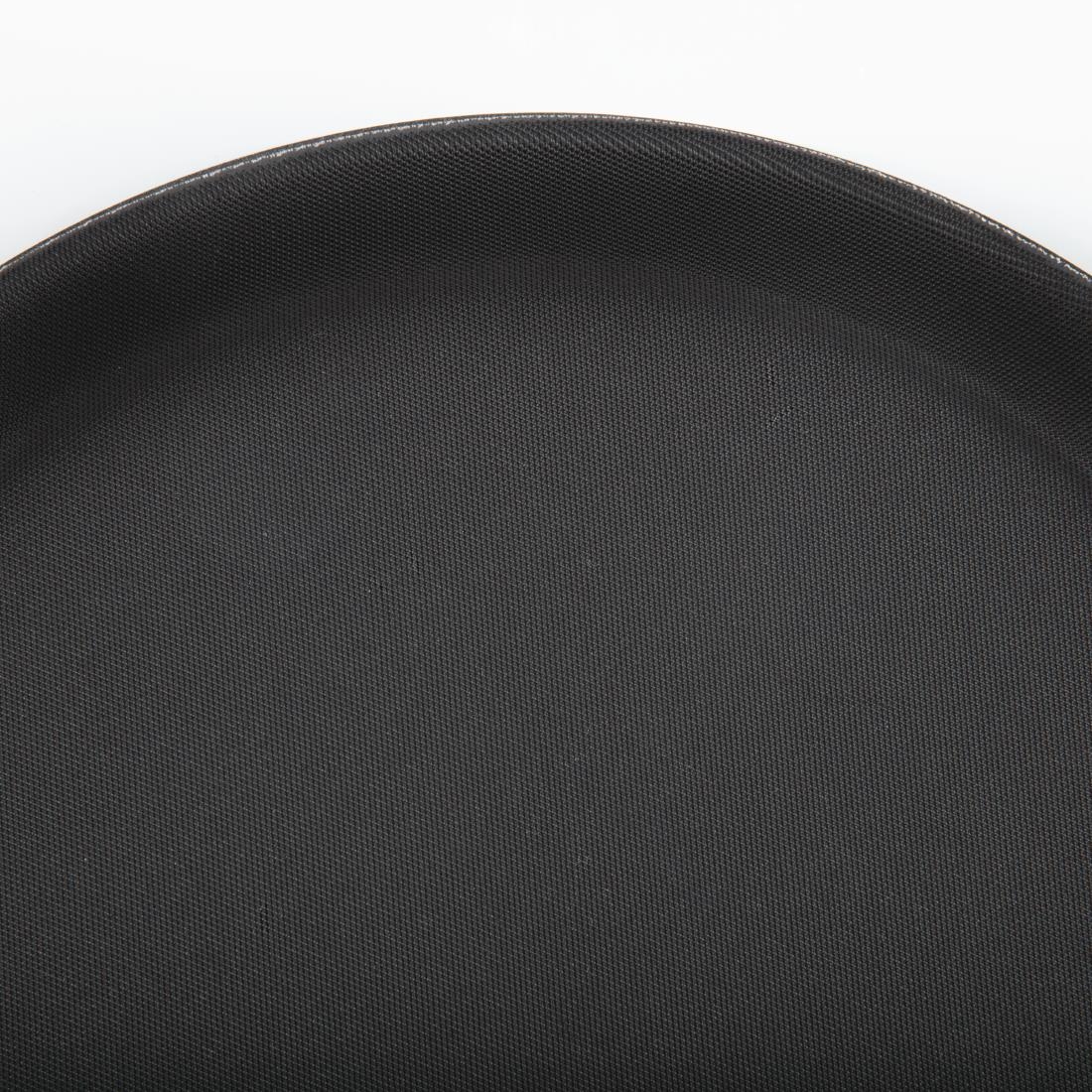 Olympia Kristallon Polypropylene Round Non-Slip Tray Black 280mm - Image 4
