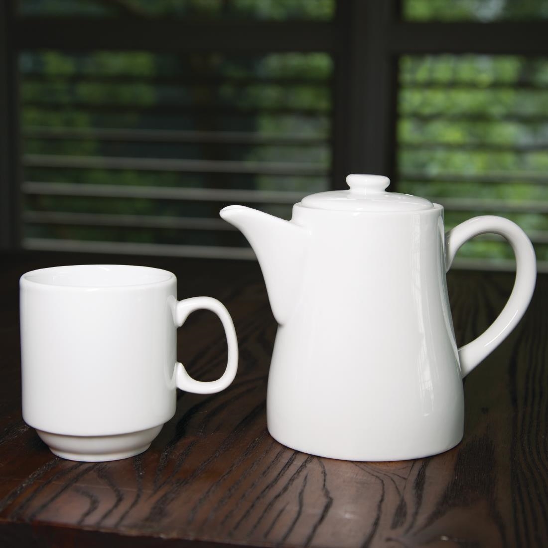 Olympia Whiteware Stacking Mugs 284ml 10oz (Pack of 12) - Image 3