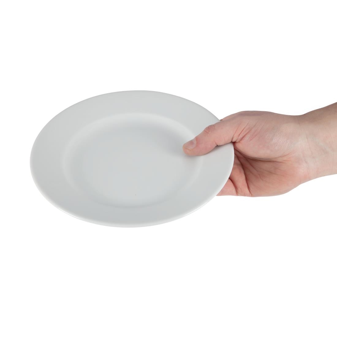 Olympia Whiteware Wide Rimmed Plates 202mm (Pack of 12) - Image 6