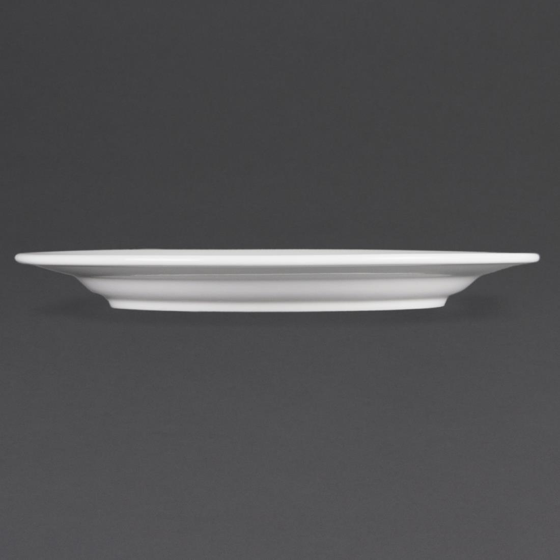 Olympia Whiteware Wide Rimmed Plates 280mm (Pack of 6)