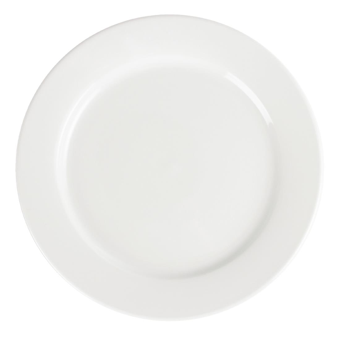 Olympia Whiteware Wide Rimmed Plates 280mm (Pack of 6) - Image 2