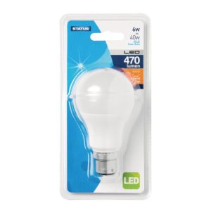 Status LED Energy Saving GLS Bulb Bayonet Cap 6W