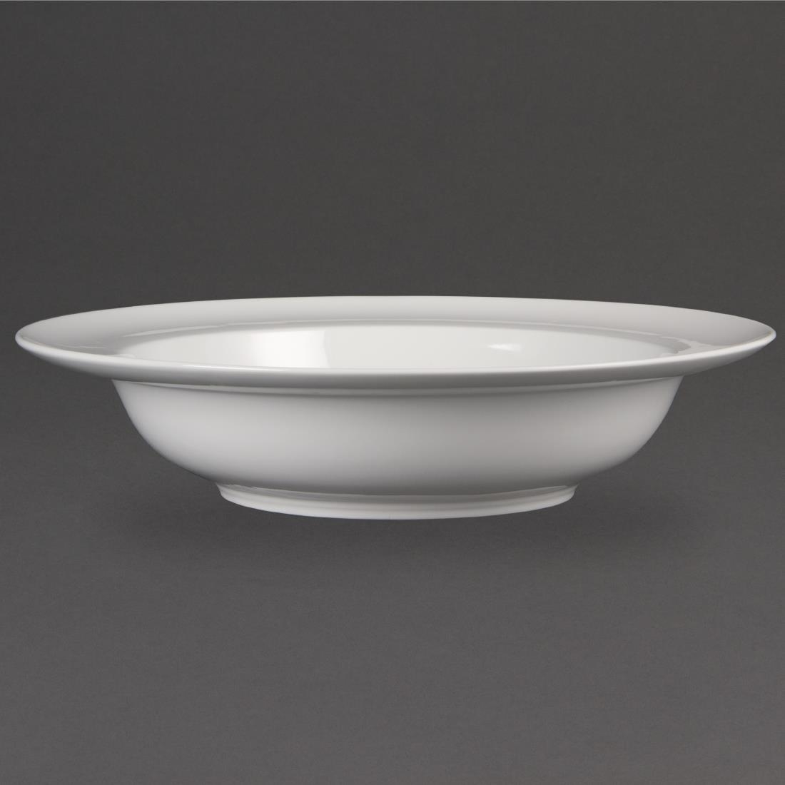 Olympia Whiteware Wide Rim Bowls 228mm 710ml 25oz (Pack of 4) - Image 2