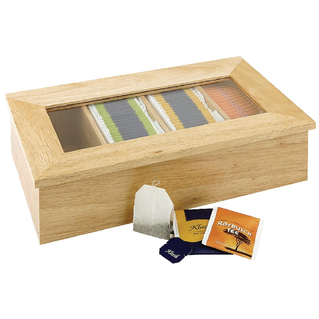 Olympia Hevea Wood Tea Box - Image 3