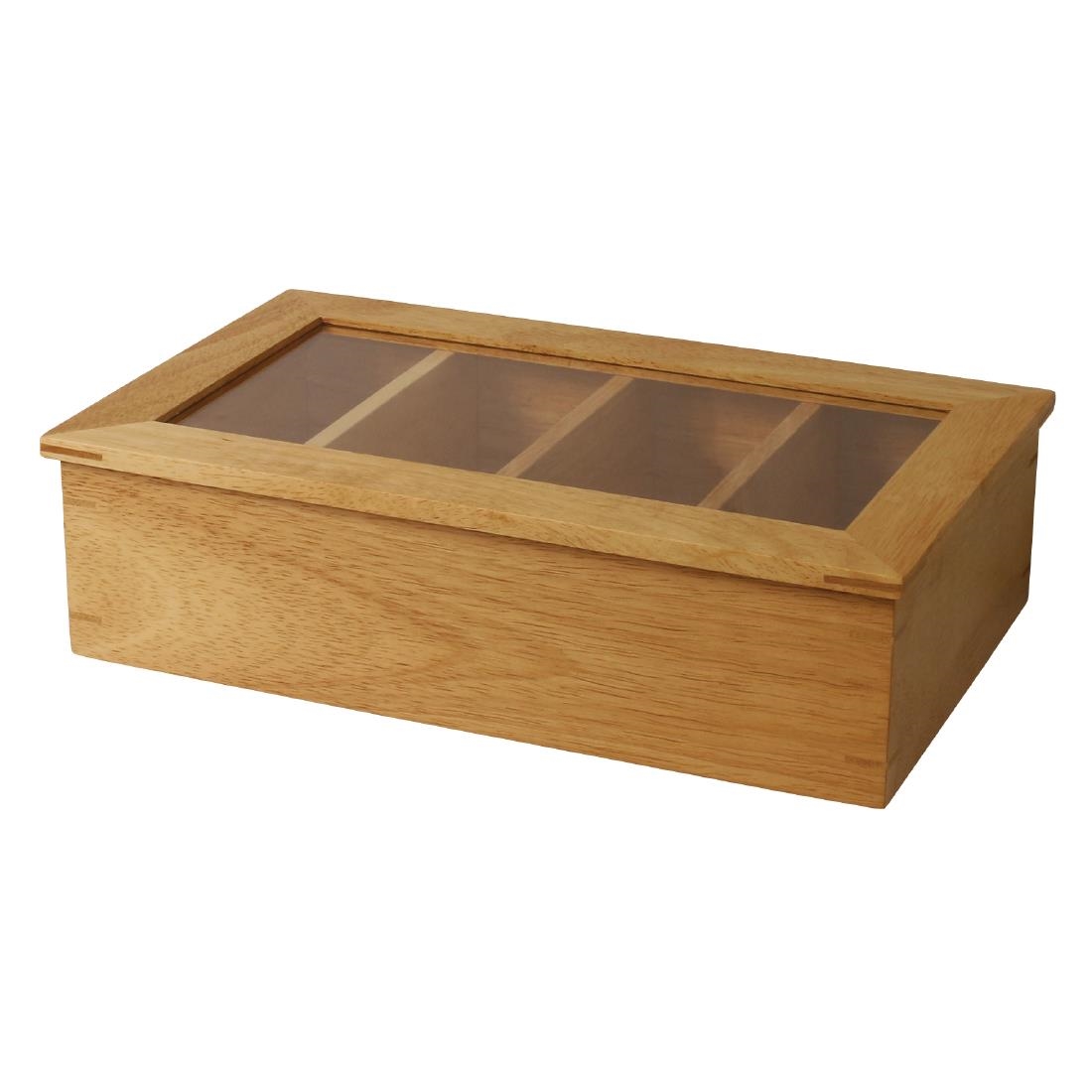 Olympia Hevea Wood Tea Box - Image 2