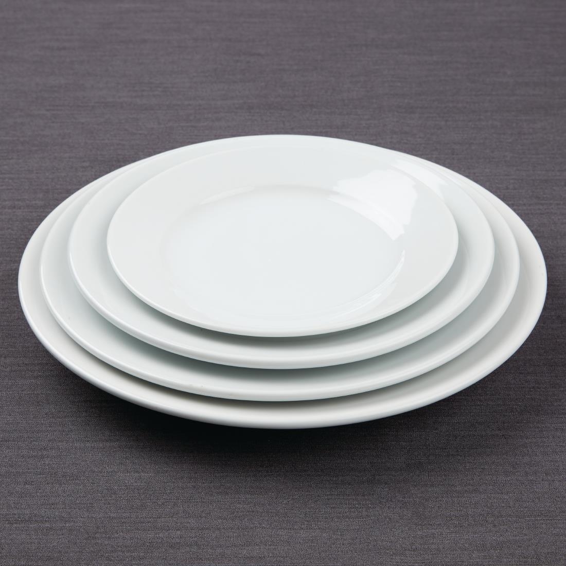 Olympia Athena Wide Rimmed Plates 165mm White (Pack of 12) - Image 7