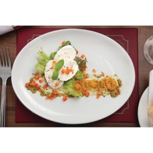 Olympia Athena Oval Coupe Plates 254 x 197 mm (Pack of 12)