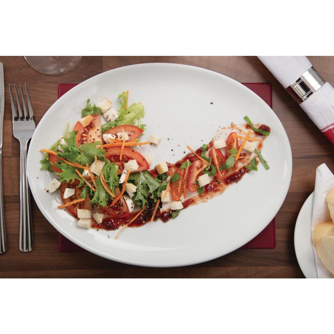 Olympia Athena Oval Coupe Plates 305 x 241 mm (Pack of 6)