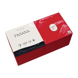 Fasana Dinner Napkins Red 400mm (Pack of 1000)