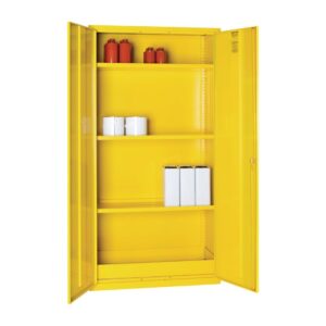 Hazardous Substance Cabinet Double Door Yellow 50Ltr