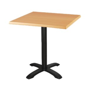 Werzalit Pre-drilled Square Table Top  Planked Beech 600mm