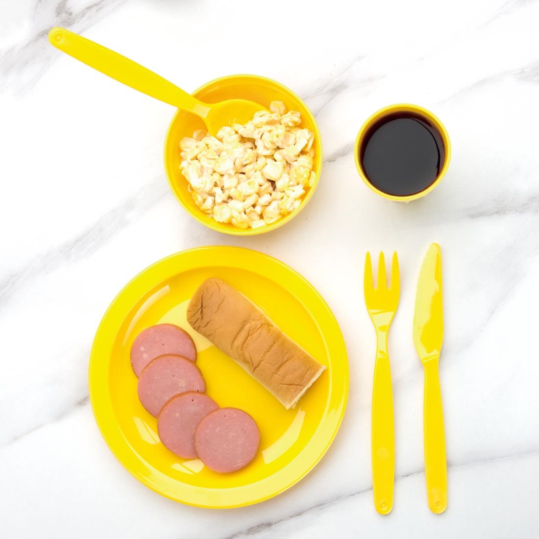 Olympia Kristallon Polycarbonate Bowls Yellow 102mm (Pack of 12) - Image 3