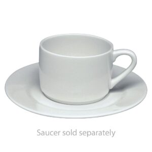 Elia Glacier Fine China Stackable Tea Cups 240ml (Pack of 6)