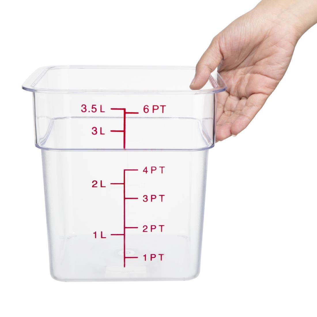 Hygiplas Polycarbonate Square Storage Container 3.5Ltr - Image 4