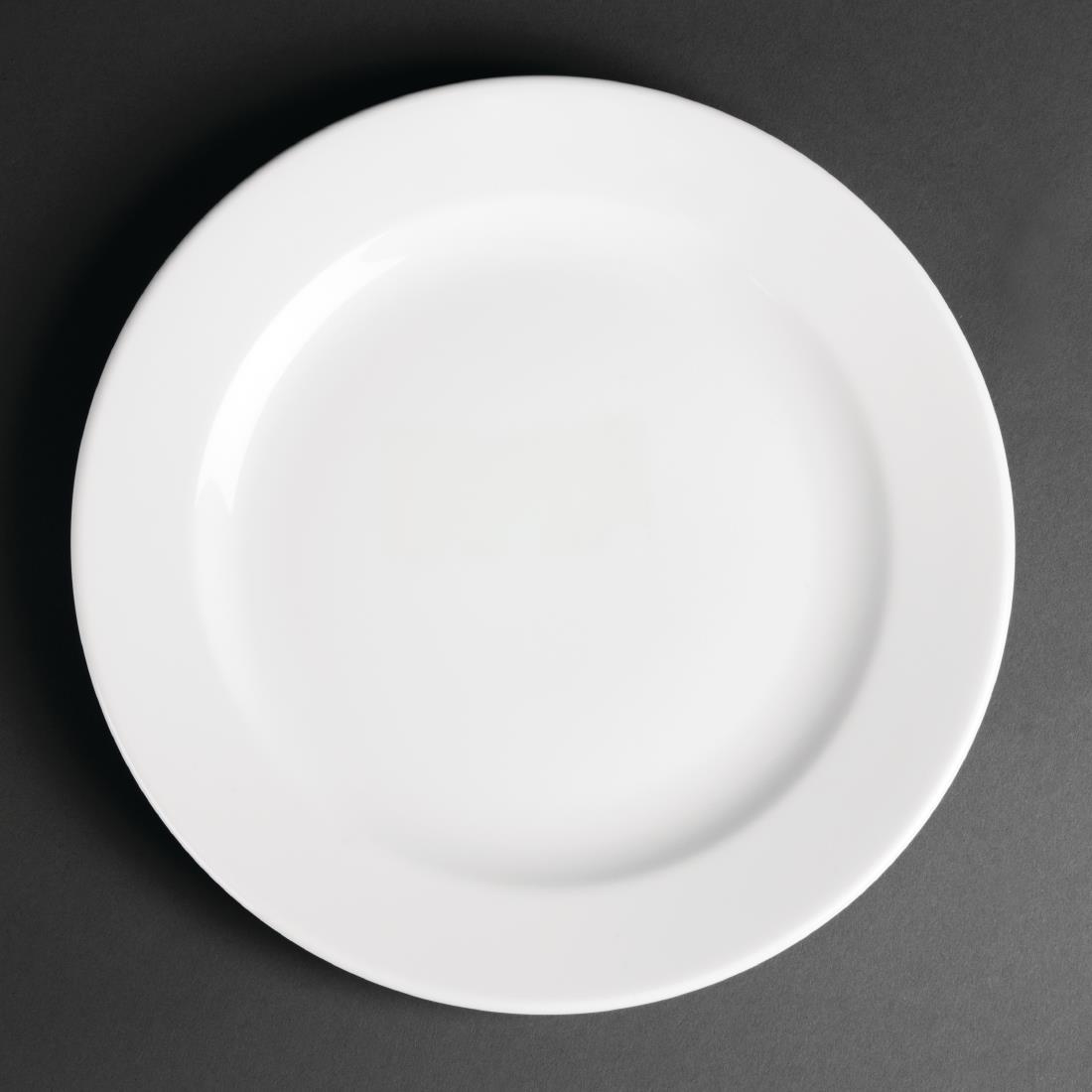 Royal Porcelain Classic White Wide Rim Plates 240mm (Pack of 12) - Image 5