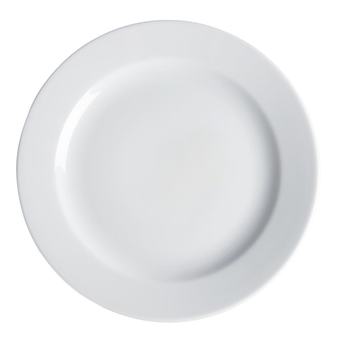 Royal Porcelain Classic White Wide Rim Plates 240mm (Pack of 12) - Image 2
