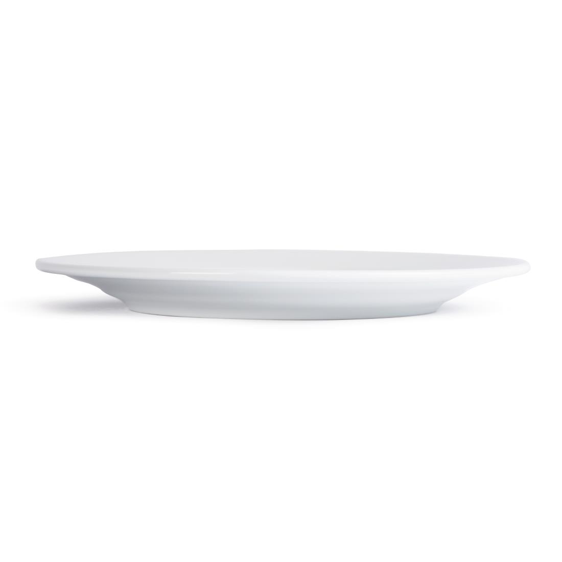 Royal Porcelain Classic White Wide Rim Plates 240mm (Pack of 12) - Image 3