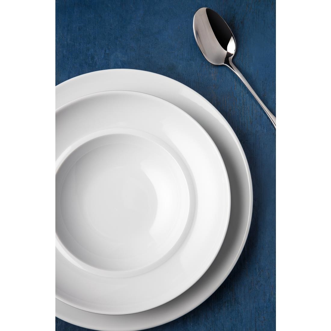 Royal Porcelain Classic White Wide Rim Plates 240mm (Pack of 12) - Image 4