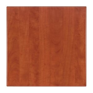 Werzalit Pre-drilled Square Table Top  Wild Pear Cognac 600mm