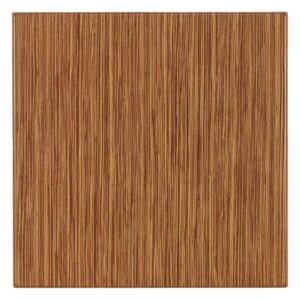 Werzalit Pre-drilled Square Table Top  Zebrano 600mm