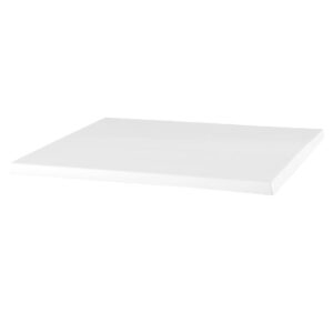 Werzalit Pre-drilled Square Table Top  White 600mm