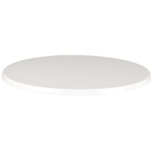 Werzalit Pre-drilled Round Table Top  White 700mm
