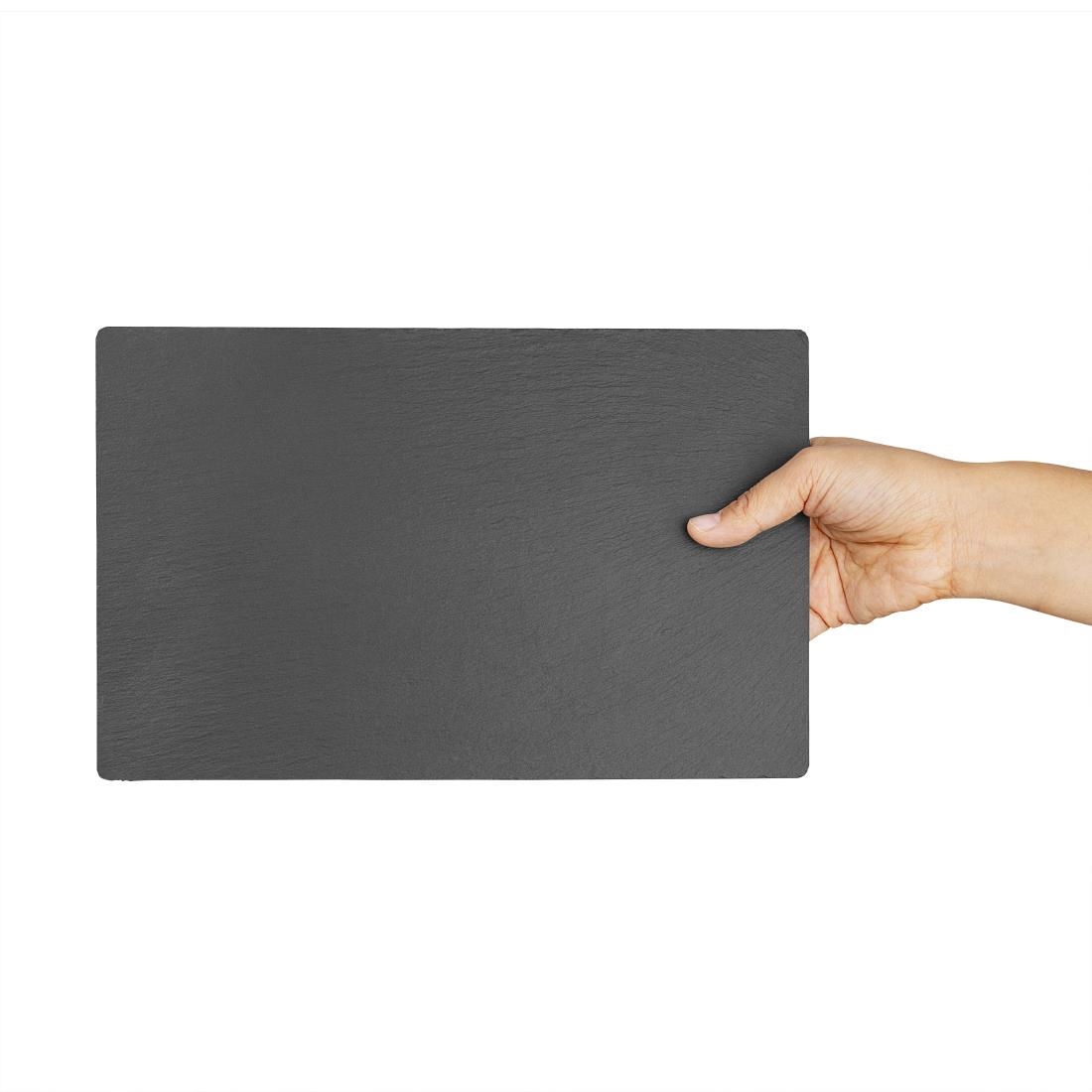 Olympia Smooth Edged Slate Platters 280 x 180mm (Pack of 2)