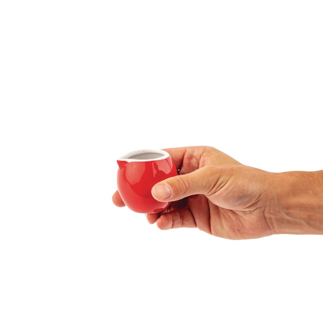 Olympia Cafe Milk Jug Red 70ml (Pack of 6) - Image 3
