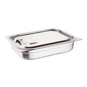 Vogue Stainless Steel and Silicone Sealable 1/1 Gastronorm Lid
